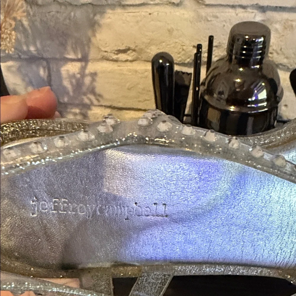 Jeffrey Campbell Gelly Silver Studded Sandals - Picture 2 of 8